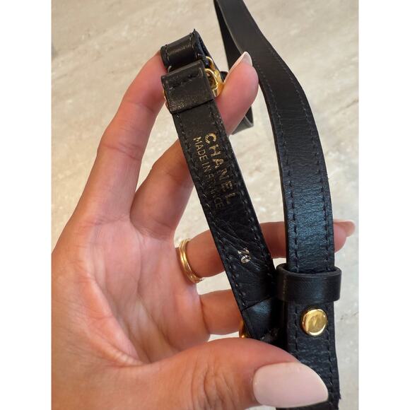 Chanel CC Leather Belt Black/Gold main image 5